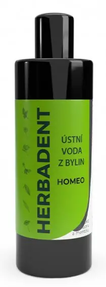 Herbadent HOMEO Bylinná ústní voda bez fluoru a mentolu, 400 ml