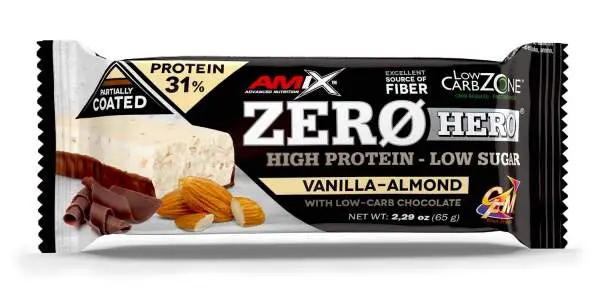 Amix Zero Hero 31% Protein Bar 65 g vanilla almond