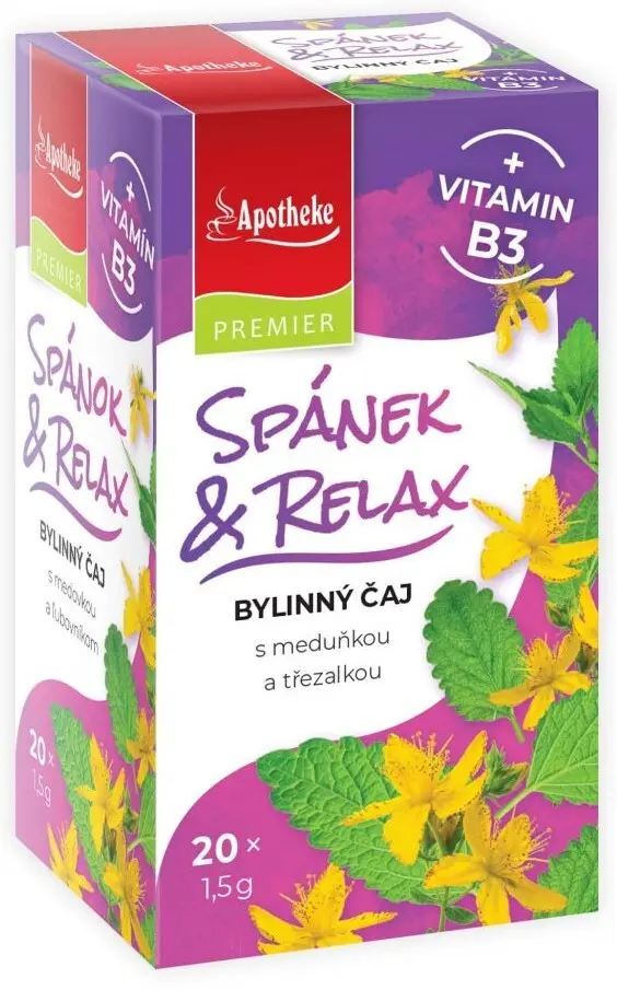 Apotheke Spánek&Relax čaj + vitamin B3 20x1.5g