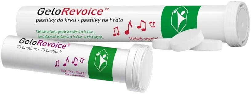 GeloRevoice pastilky do krku bezinka-bez mentholu 10ks