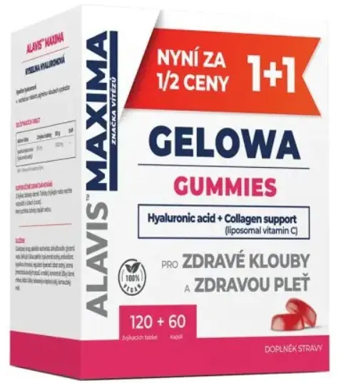 ALAVIS MAXIMA Gelowa Gummies 120 tablet + 60 kapslí