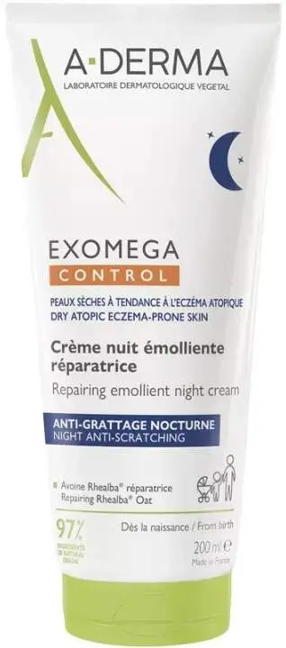 A-DERMA Exomega CONTROL Emolien.noční krém 200ml