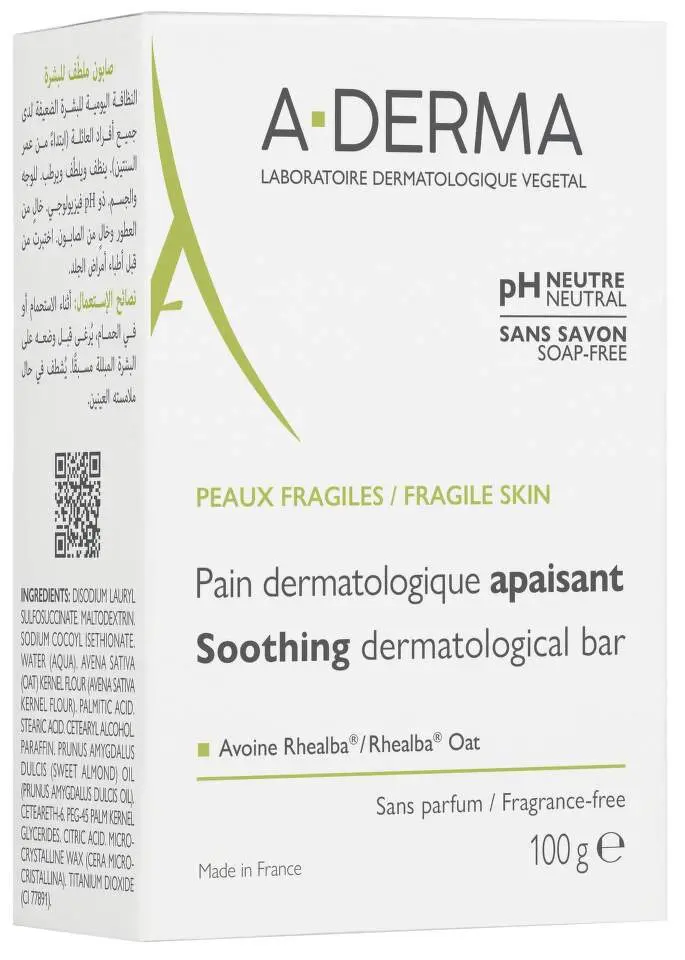 A-DERMA Dermatologické mýdlo-kostka 100g