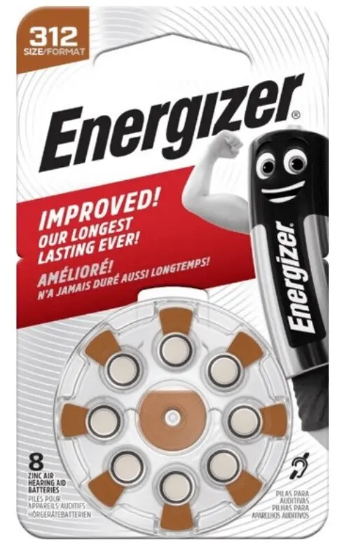 Energizer Baterie do naslouchadel Zinc Air 312 8ks