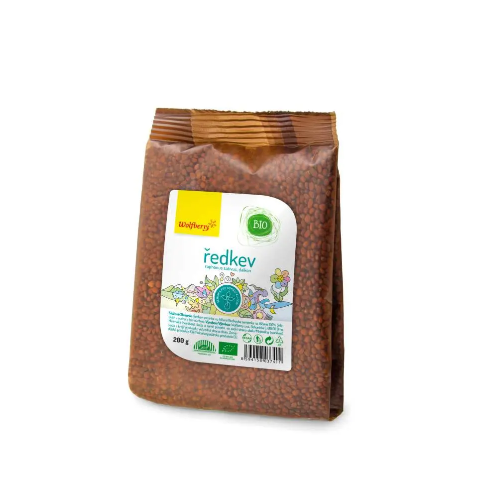 Ředkev semínka na klíčení BIO 200g Wolfberry