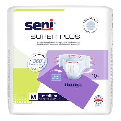 Seni Super Plus inkon.plenkové kalhotky M 10ks