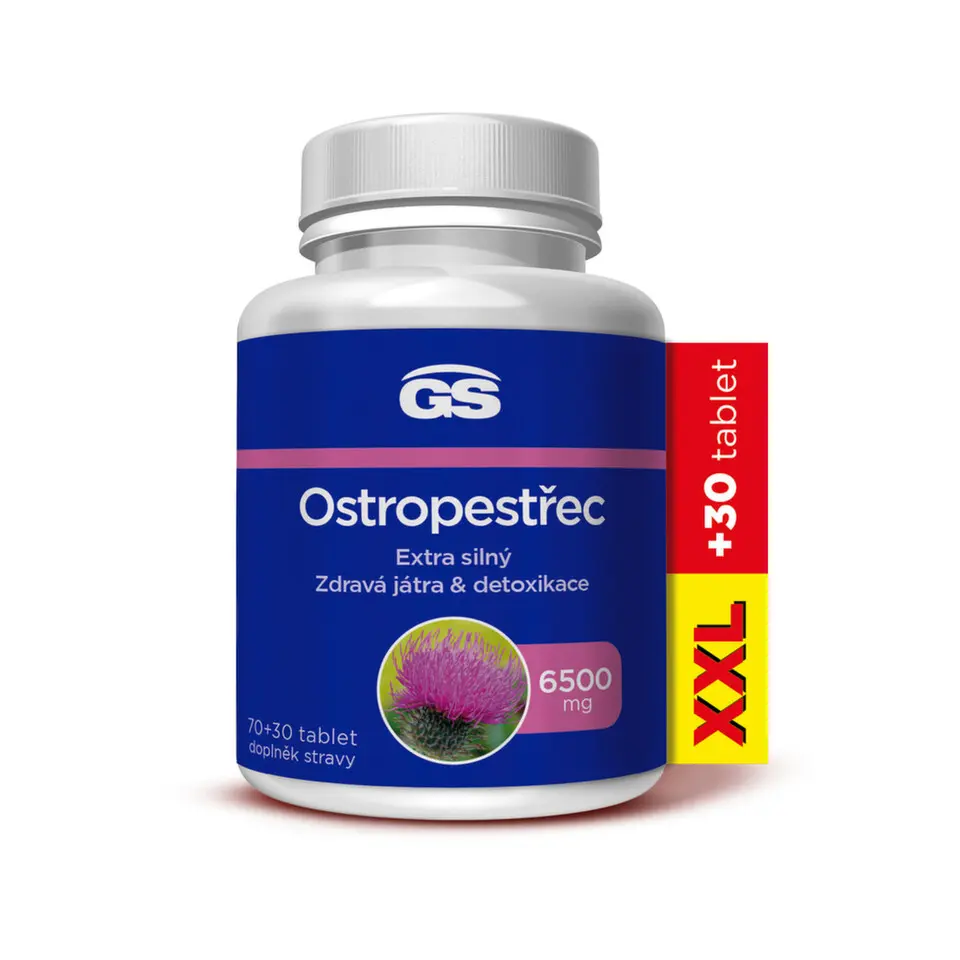 GS Ostropestřec 6500mg tbl.70+30 XXL