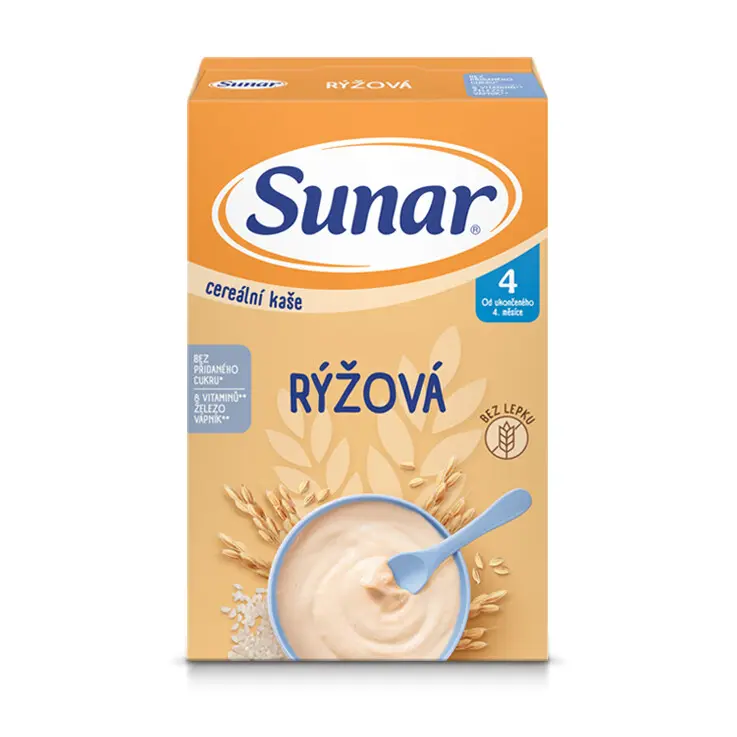 Sunar rýžová cereální kaše 4m+ 210 g