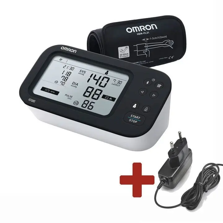 Tonometr digi.OMRON M7 Intelli IT AFib pažní+zdroj