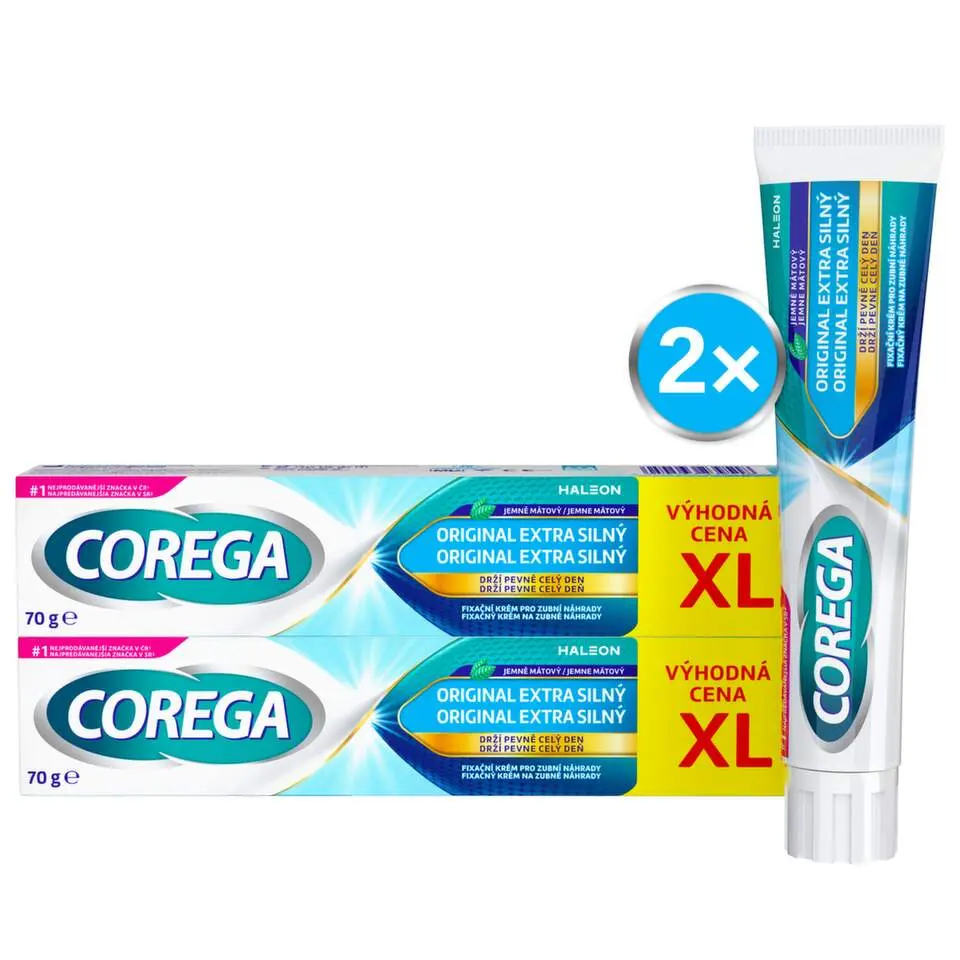 Corega Original Extra silný fixační krém 70g - balení 2 ks