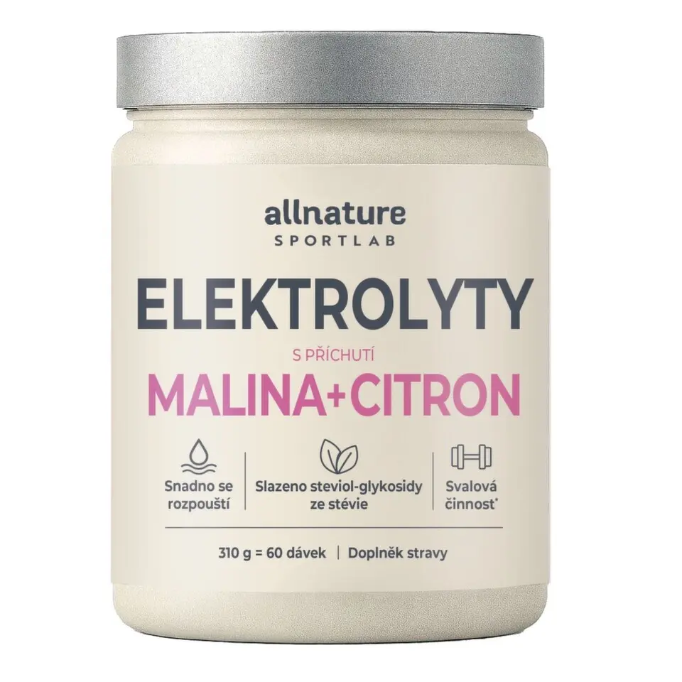 ALLNATURE Sportlab elektrolyty malina a citron 310 g