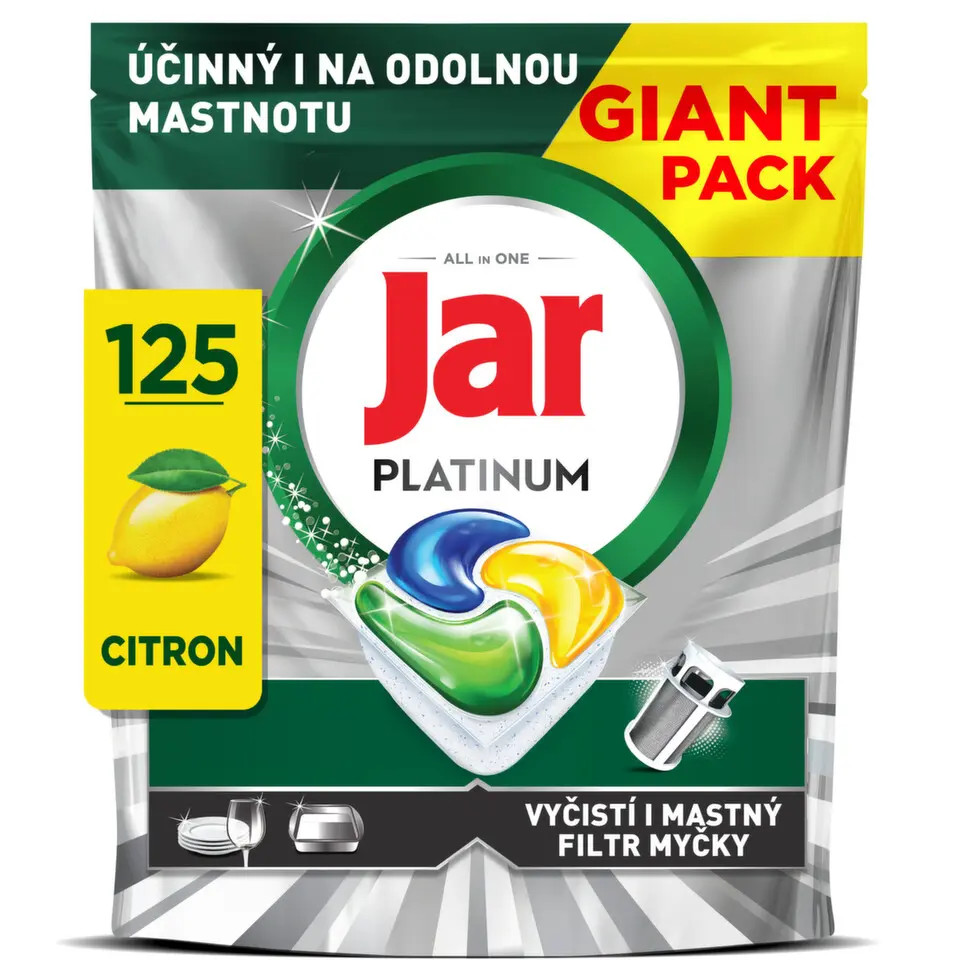 Jar Tablety do myčky Platinum 125 ks