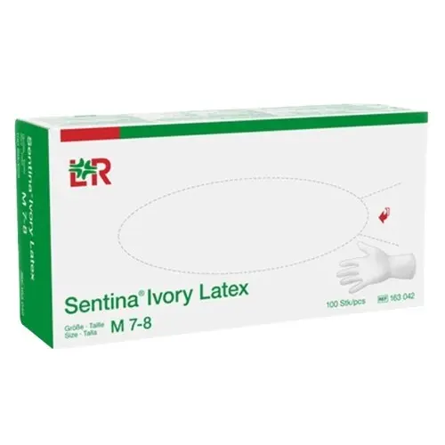 Rukavice vyšetřovací Sentina Ivory latex M 100ks