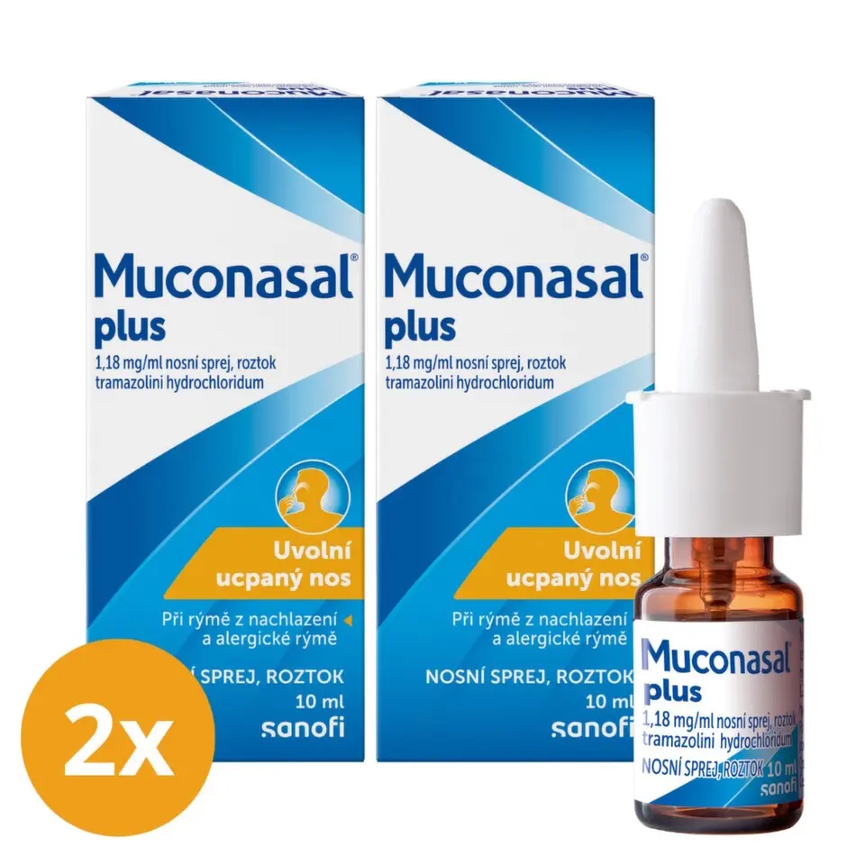MUCONASAL PLUS nosní sprej 10ml - balení 2 ks