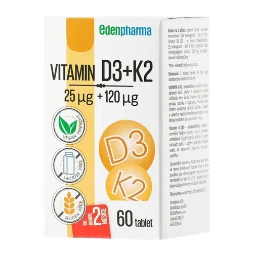 Edenpharma Vitamín D3 + K2 60 tbl