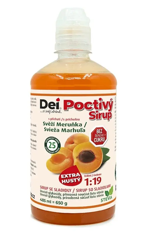 DeiSirup Poctivý Sirup meruňka 485 ml