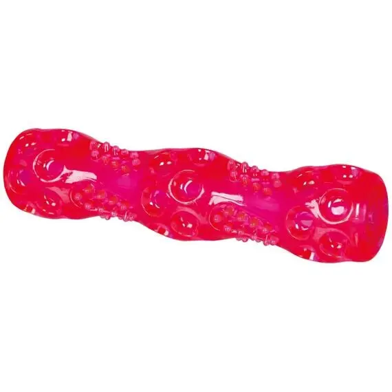 Hračka pes Tyč házecí se zvukem guma TPR 18cm TR