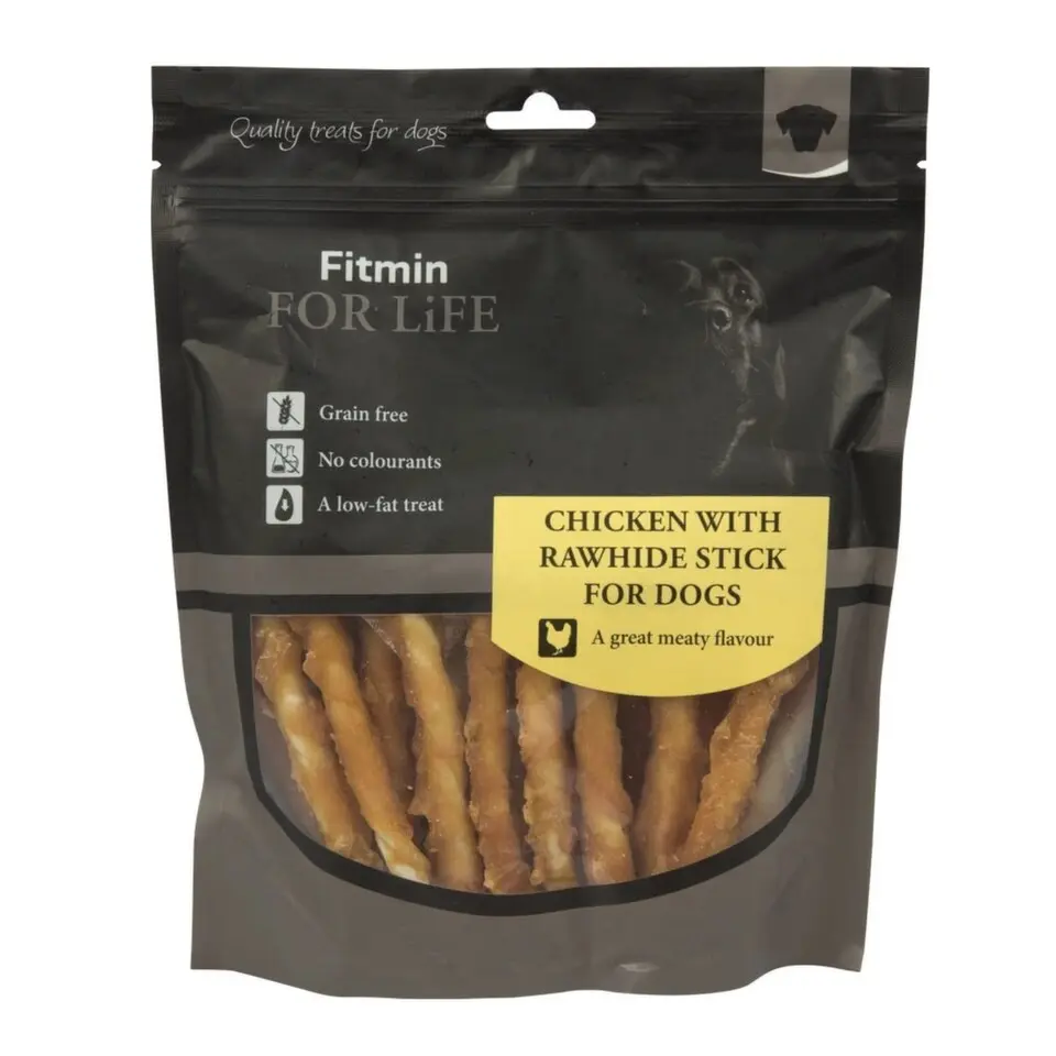 Fitmin FL dog poch. Treats Kuře na bůvolí tyčce 400g + Množstevní sleva