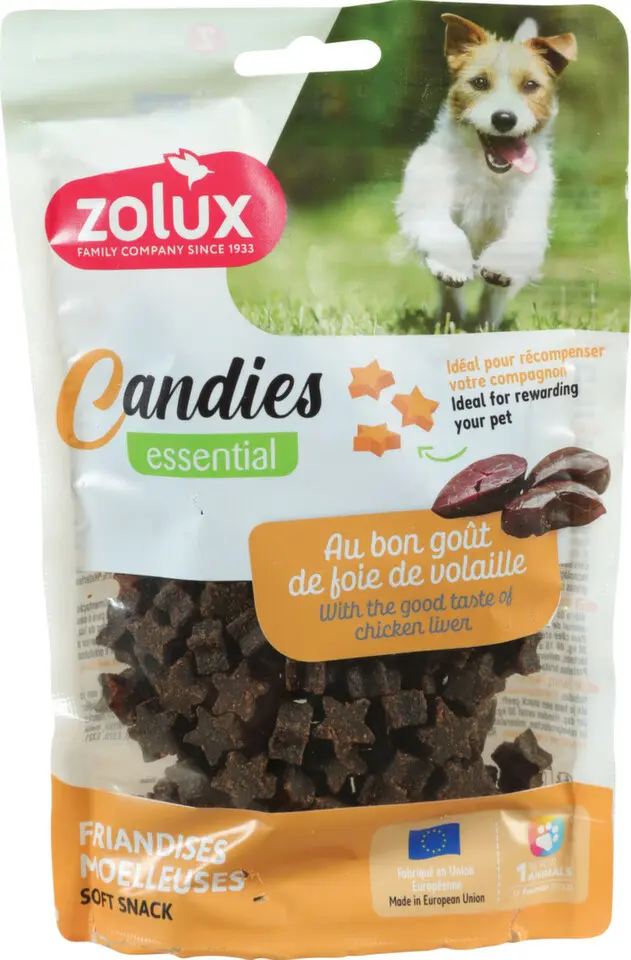 Pochoutka pes CANDIES hvězdičky játrové 150g Zolux + Množstevní sleva