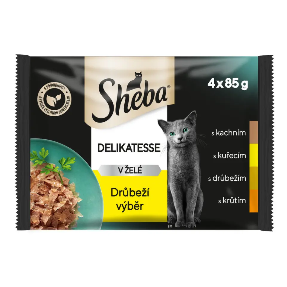 Sheba kapsa Delikatesse drůbeží výběr 4x85g