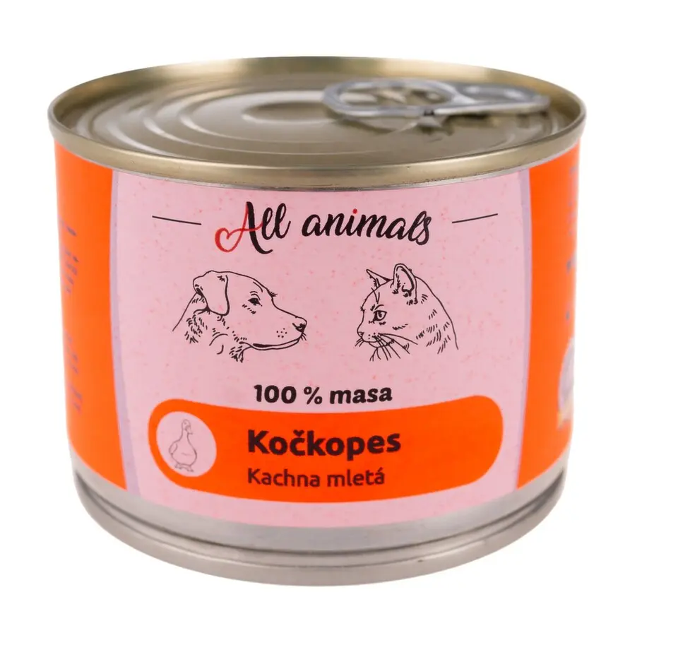 All Animals kočkopes konz. Kachna mletá 200g