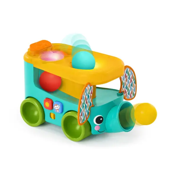 BRIGHT STARTS Autíčko vkládací s míčky Pop & Roll Safari Bus? 6m+