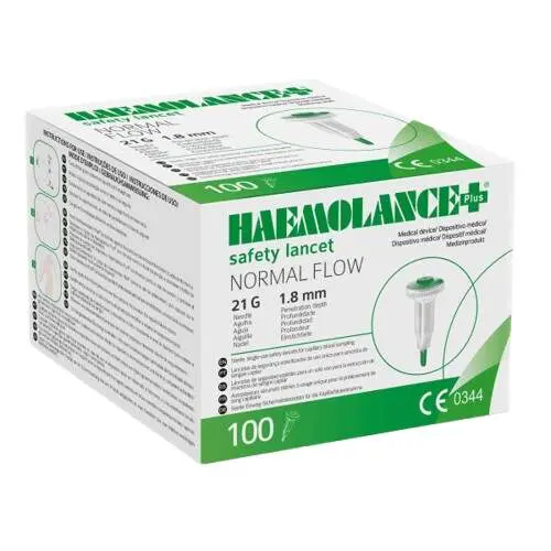HAEMOLANCE Lancety pro dospělé zelené 2703 100 kusů
