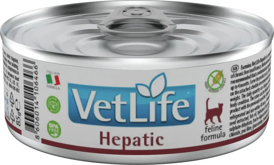 Vet Life Natural Cat konz. Hepatic 85g