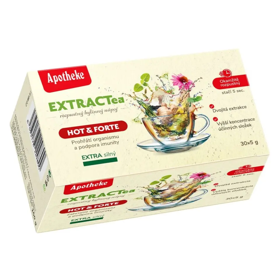 Apotheke EXTRACTea Hot&Forte bylinný nápoj 30x5g