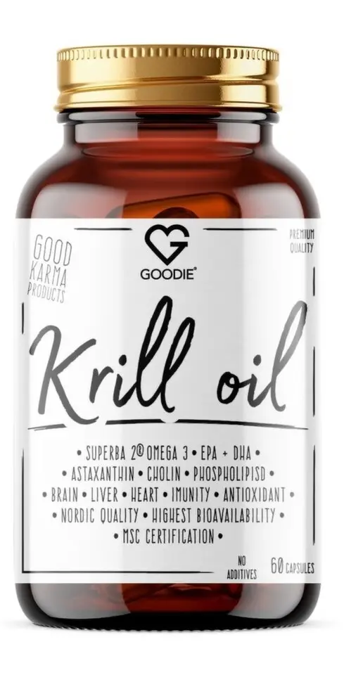 Goodie Krilový Olej - Krill Oil - Omega-3 & Astaxanthin z antarktického krilu 60 kapslí