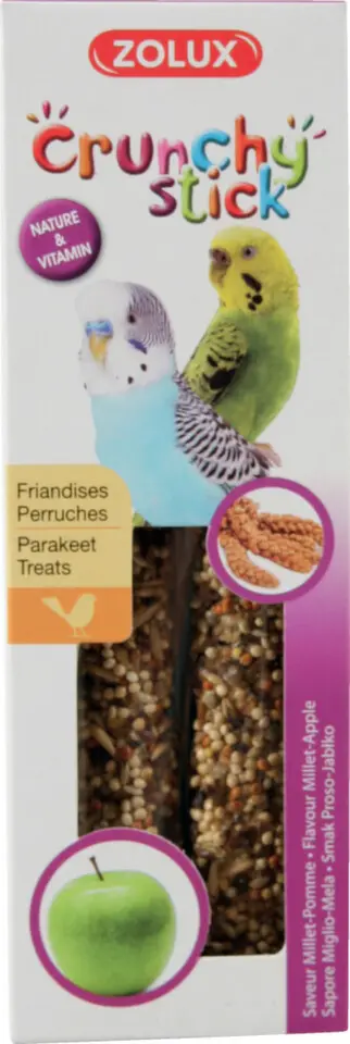 Crunchy Stick Parakeet Proso/Jablko 2ks Zolux