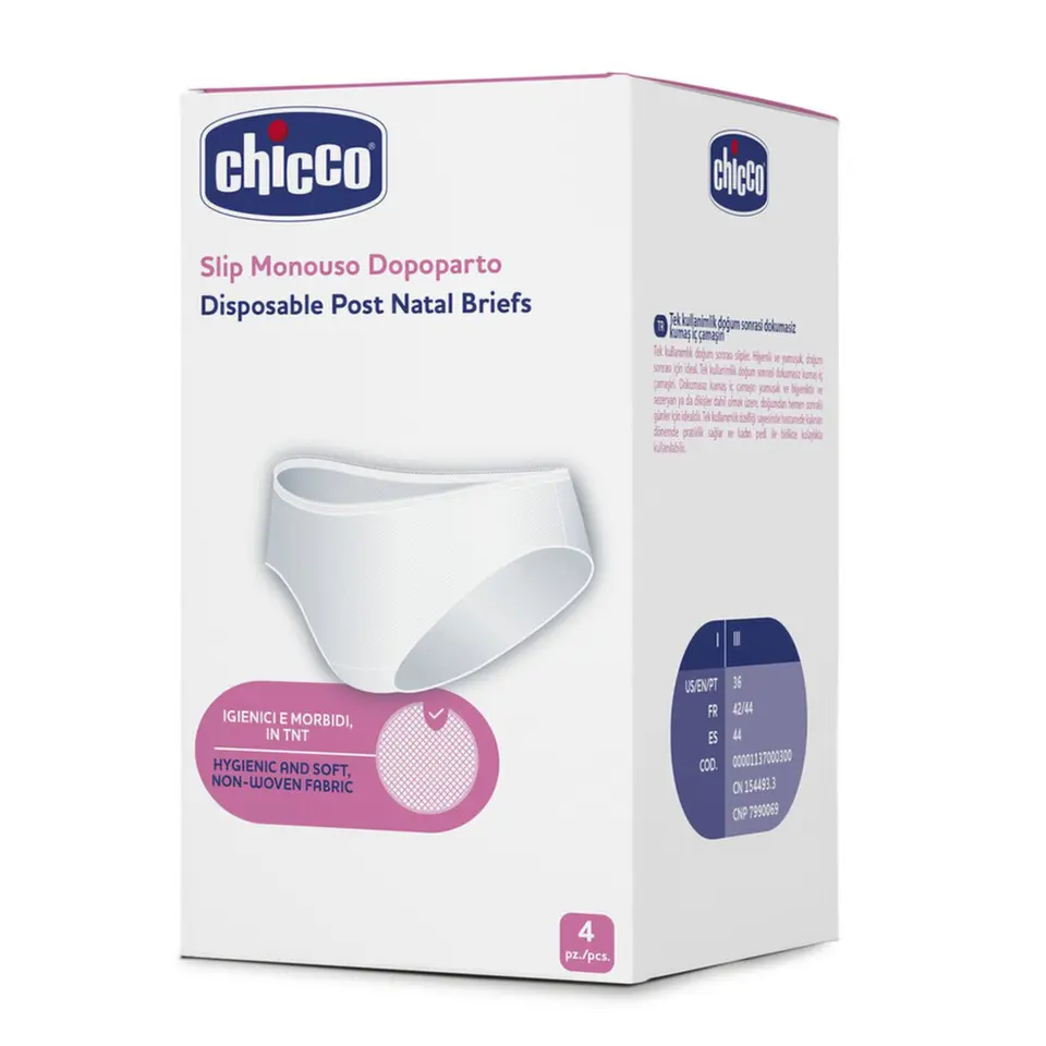 CHICCO Kalhotky jednorázové po porodu, 4 ks, vel.4
