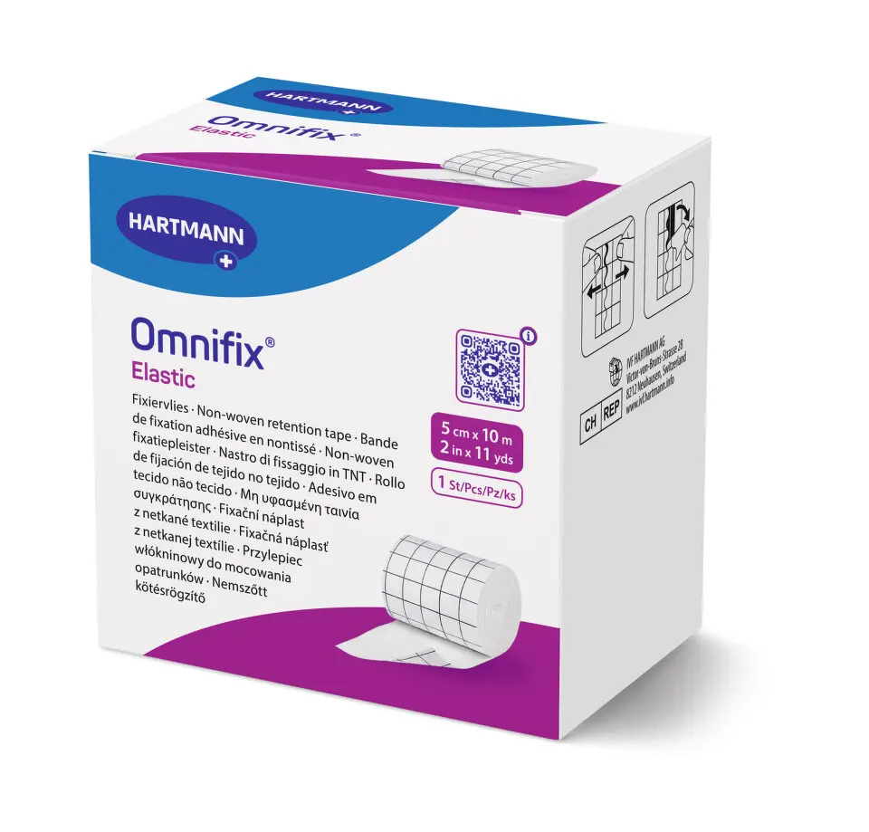 NÁPLAST OMNIFIX ELASTIC 5CMX10M, 1KS