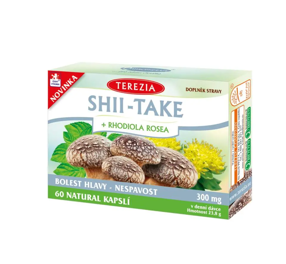 TEREZIA Shii-Take + Rhodiola Rosea 60 kapslí