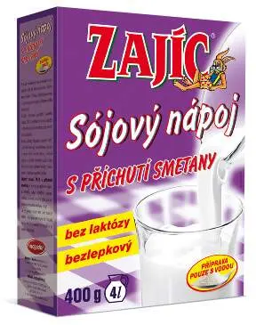 Sójový nápoj Zajíc s příchutí smetany 400g