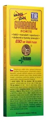 Branse Gvaranal guarana Forte 20 tablet přípravek na mozek paměť