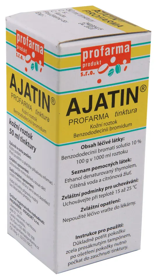 AJATIN PROFARMA TINKTURA S MECHANICKÝM ROZPRAŠOVAČEM 100MG/ML DRM SPR SOL 1X50ML