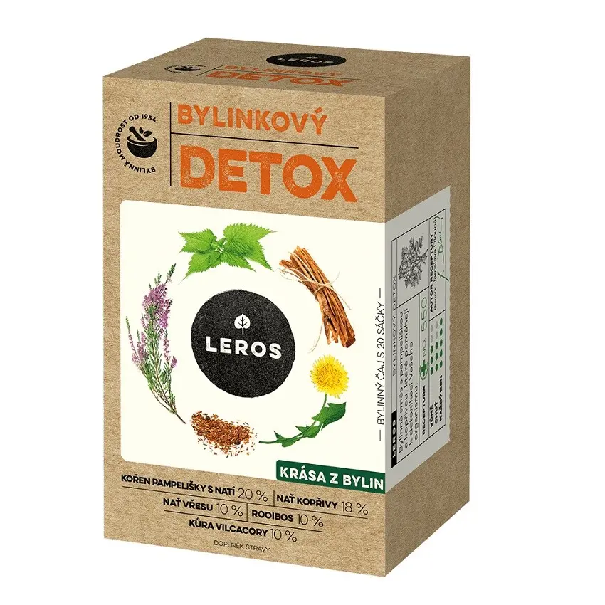 LEROS Bylinkový detox čaj 20x1.5g