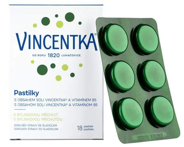 VINCENTKA Pastilky bylinné 18 pastilek
