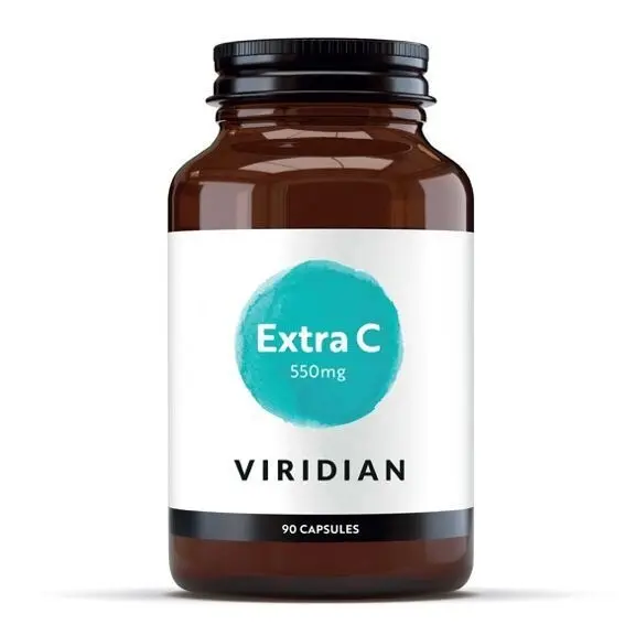 Viridian Extra C 550 mg (Vitamín C), 90 kapslí