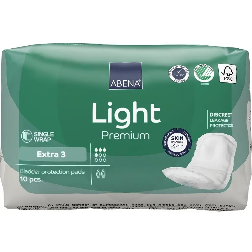 ABENA LIGHT EXTRA 3 VLOŽKY ABSORPČNÍ, 500ML,10KS