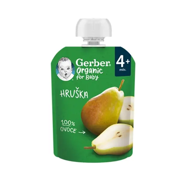 Gerber Hruška kapsička BIO 90g 4m+