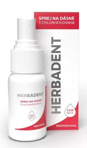 Herbadent PROFESSIONAL Sprej na dásně (0,3% CHX), 25 ml