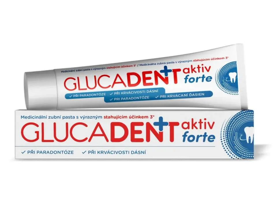 GLUCADENT Glucadent+ aktiv forte zubní pasta při paradontóze 75ml