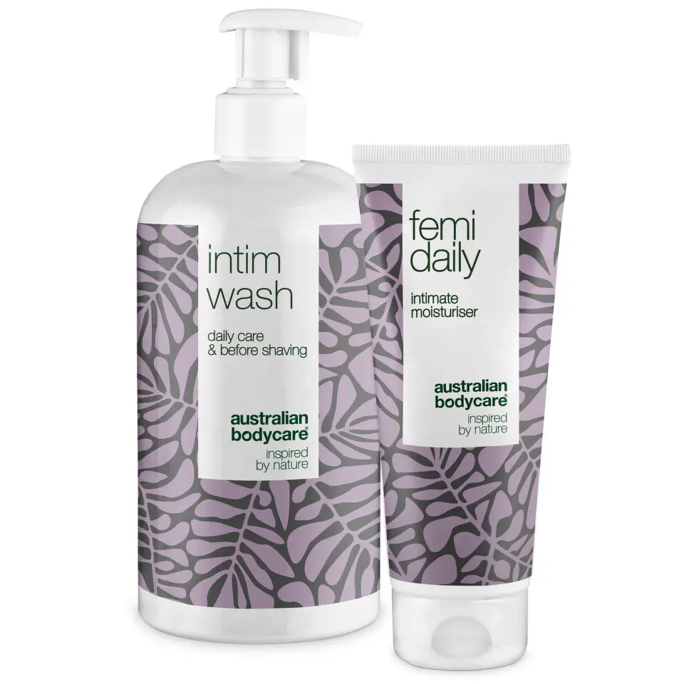 Australian Bodycare Intimate Care Starter Kit Intim Wash gel na intimní hygienu 500 ml + Femi Daily hydratační péče na intimní partie 100 ml