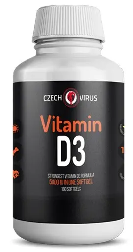 Czech Virus Vitamin D3 180 kapslí