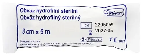 Obin.hydrofil.pletené ster.8cmx5m Steriwund