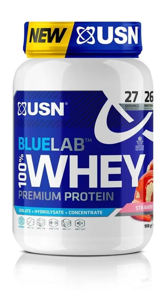 USN BlueLab 100% Whey Protein Premium 908 g jahoda