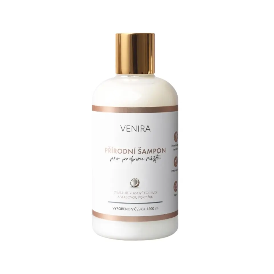 Venira přírodní šampon s jemnou kokosovou vůní pro podporu růstu vlasů 300 ml