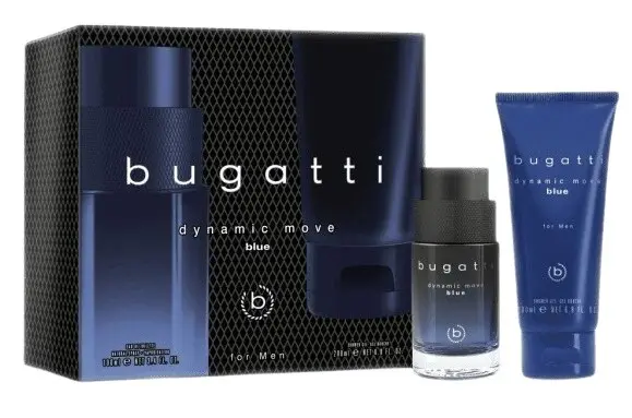 Bugatti Dynamic Move Blue Sada EDT 100 ml + sprchový gel 200 ml